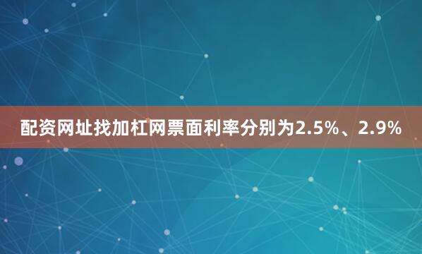 配资网址找加杠网票面利率分别为2.5%、2.9%